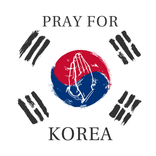Pray for Korea 결국 선이 승리한다 Double-sided Hand Flag 미니 손 깃발 (1pc, 5pcs)